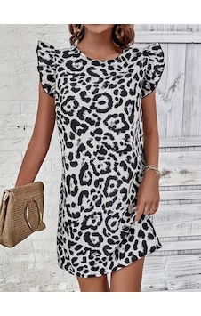 Efnaz Style Kadın Kısa Kollu Kolları Fırfır Detay Arkası Bağlamalı Leopar Desen Kolsuz Mini Mikro Elbise Beyaz Efnaz Style Kadın Kısa Kollu Kolları Fırfır Detay Arkası Bağlamalı Leopar Desen Kolsuz Mini Mikro Elbise Beyaz