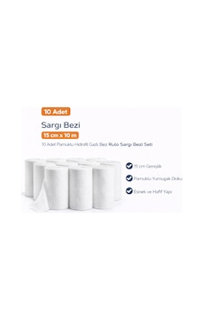 Sargı Bezi 15 Cm X 10 M 10 Adet Pamuklu Hidrofil Gazlı Bez Rulo Sargı Bezi Sargı Bezi 15 Cm X 10 M 10 Adet Pamuklu Hidrofil Gazlı Bez Rulo Sargı Bezi