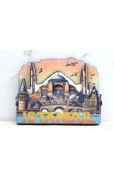 Ahşap İstanbul Temalı Magnet Alk4364 Çok Renkli