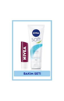 Nivea Soft El Kremi 75 ML + Dudak Nemlendirici Böğürtlen 4.8 G Nivea Soft El Kremi 75 ML + Dudak Nemlendirici Böğürtlen 4.8 G