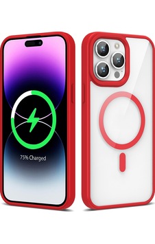 Apple Uyumlu iPhone 14 Pro Max Kılıf M-safe Wireless Şarj Özellikli Silikon Zore Ege Kapak Kırmızı Apple Uyumlu iPhone 14 Pro Max Kılıf M-safe Wireless Şarj Özellikli Silikon Zore Ege Kapak Kırmızı