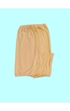 Ceylanoğlu 4'lü Bayan Ribana Diz Üstü Paçası Bantlı Tayt-262 Ten