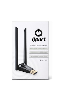 Qpart Çift Antenli Usb Wifi Adaptör