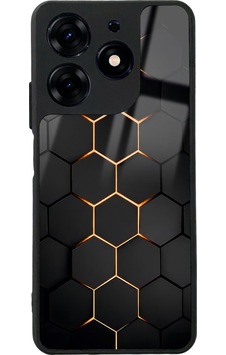 Tecno Spark 10 Pro Yellow Carbon Tasarımlı Glossy Telefon Kılıfı Çok Renkli Tecno Spark 10 Pro Yellow Carbon Tasarımlı Glossy Telefon Kılıfı Çok Renkli