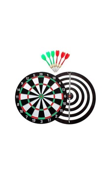 15 Inç 38 Cm Dart Oyunu - Dart Tahtası - 6 Oklu - Iğne Uçlu - Çift Taraflı - Büyük Boy