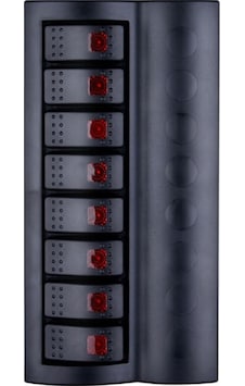 Bfy 8'Li Switch Kırmızı Işıklı Ve Otomatik Sigortalı Panel Kırmızı Bfy 8'Li Switch Kırmızı Işıklı Ve Otomatik Sigortalı Panel Kırmızı