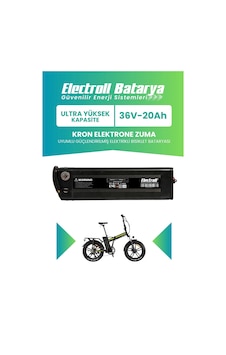 Kron Elektrone Zuma Uyumlu Batarya Ultra Yüksek Kapasite 36v 20ah Güçlendirilmiş Elektrikli Bisiklet Bataryası Siyah Kron Elektrone Zuma Uyumlu Batarya Ultra Yüksek Kapasite 36v 20ah Güçlendirilmiş Elektrikli Bisiklet Bataryası Siyah