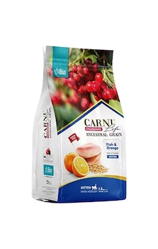 Carni Life Az Tahıllı Balık Portakal ve Kızılcıklı Yavru Kedi Maması 10 KG Carni Life Az Tahıllı Balık Portakal ve Kızılcıklı Yavru Kedi Maması 10 KG