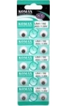 3 Saat Pili - Düğme Pil 10lu Paket Lr41/192 1.55v Küçük Pil
