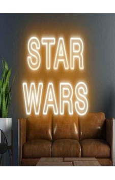 Star Wars Yazılı Neon Tabela Turuncu Star Wars Yazılı Neon Tabela Turuncu