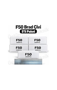 5' Li Paket - F Tipi Tabanca Çivisi F50 / 5.000 Adet - F/j/8/e/tıpın/type47 Serisi Kesik Başlı Çivi 5' Li Paket - F Tipi Tabanca Çivisi F50 / 5.000 Adet - F/j/8/e/tıpın/type47 Serisi Kesik Başlı Çivi