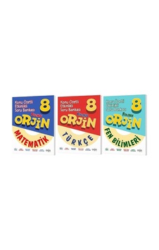 Orjin Okul 2026 8. Sınıf Matematik + Fen + Türkçe Konu Özetli Soru Seti 3 Kitap Orjin Okul 2026 8. Sınıf Matematik + Fen + Türkçe Konu Özetli Soru Seti 3 Kitap