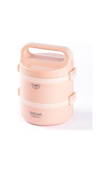 Tantitoni 2 Katlı Yuvarlak Yemek Taşıma Kabı 1.25 L Pembe Tantitoni 2 Katlı Yuvarlak Yemek Taşıma Kabı 1.25 L Pembe