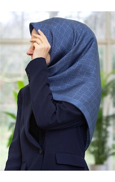 Vissona Twill İpek Eşarp İndigo - Lacivert Dgn50937-31-33