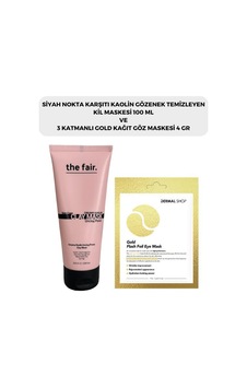 The Fair Gözenek Temizleyici Kil Maskesi 100 ML + Dermal 3 Katmanlı Gold Göz Maskesi 4 G The Fair Gözenek Temizleyici Kil Maskesi 100 ML + Dermal 3 Katmanlı Gold Göz Maskesi 4 G