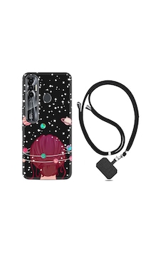 Tecno Spark 7 Pro Kılıf Boyun Askılı Space Woman 13Mate10Lite Tecno Spark 7 Pro Kılıf Boyun Askılı Space Woman 13Mate10Lite