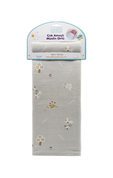 Sebi Bebe Çok Amaçlı Müslin Örtü 100x120 Cm Gri Sebi Bebe Çok Amaçlı Müslin Örtü 100x120 Cm Gri