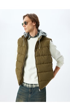 Koton Şişme Yelek Slim Fit Fermuarlı Haki 5wam20026hw Haki Koton Şişme Yelek Slim Fit Fermuarlı Haki 5wam20026hw Haki