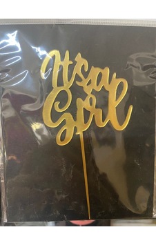Özel Üretim İts A Girl Gold Pleksi Pasta Üzeri Süs Çocuk Partisi Doğum Bebek Altın Özel Üretim İts A Girl Gold Pleksi Pasta Üzeri Süs Çocuk Partisi Doğum Bebek Altın