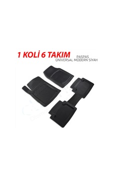 1 Koli 6 Takım Modern Paspas Universal Kesilebilir Havuzlu Oto Paspas Takımı Siyah 1 Koli 6 Takım Modern Paspas Universal Kesilebilir Havuzlu Oto Paspas Takımı Siyah