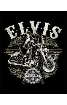 Zepplin Giyim Elvis Made In America Büyük Sırt Patch Yama Siyah Zepplin Giyim Elvis Made In America Büyük Sırt Patch Yama Siyah