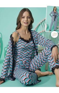 Polkan Pijama 9666 Pegasus 3'Lü Pijma Takımı Çok Renkli Polkan Pijama 9666 Pegasus 3'Lü Pijma Takımı Çok Renkli