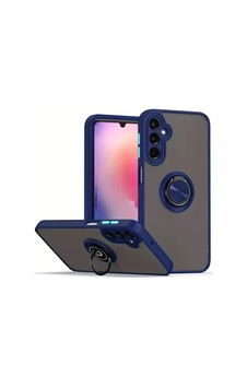 Sh Samsung Galaxy S25 Kılıf Montreal Yüzüklü Silikon Kapak - Lacivert Najmaddin Sh Samsung Galaxy S25 Kılıf Montreal Yüzüklü Silikon Kapak - Lacivert Najmaddin