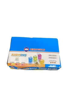 Mikrogold Kalemtraş Mg-2020 Çift Özelliki Açma Sistemli Renkli Kalemtıraş 24'lü Kutu