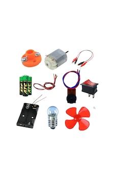 Elektrik Okul Deney Seti - 6, Deney Zili, Duy, Anahtar, Pil Yatağı, Pil, Lamba, Kablo, Dc Motor Elektrik Okul Deney Seti - 6, Deney Zili, Duy, Anahtar, Pil Yatağı, Pil, Lamba, Kablo, Dc Motor