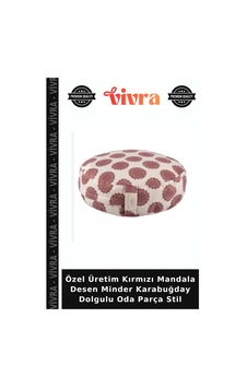 Özel Üretim Kırmızı Mandala Desen Minder Karabuğday Dolgulu Oda Parça Stil Özel Üretim Kırmızı Mandala Desen Minder Karabuğday Dolgulu Oda Parça Stil