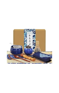 Artcome 12 Parçalı Japon Matcha Çay Seti, Mavi Seremoni Kasesi, Bambu Çırpıcı, Süzgeç Ve Kaşık İle Artcome 12 Parçalı Japon Matcha Çay Seti, Mavi Seremoni Kasesi, Bambu Çırpıcı, Süzgeç Ve Kaşık İle