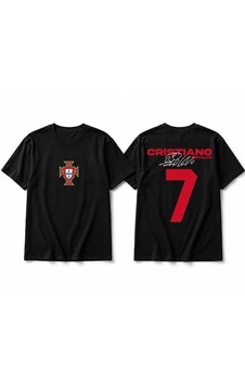 Hesco Ronaldo Baskılı Tshirt Siyah