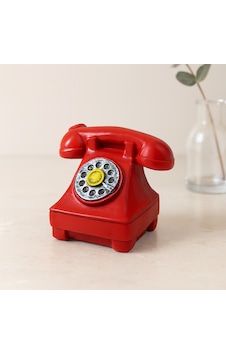 Vintage Ankesörlü Telefon Biblo Reçine 12x7.5 Cm 1