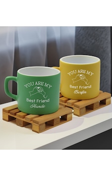 Bk Gift Kişiye Özel İsimli Best Friend 2li Yeşil Ve Sarı Renkli Middle Çay & Kahve Fincanı-2, Arkadaşa Hediye, Sevgiliye Hediye Kobitmeyencom32663 Bk Bk Gift Kişiye Özel İsimli Best Friend 2li Yeşil Ve Sarı Renkli Middle Çay & Kahve Fincanı-2, Arkadaşa Hediye, Sevgiliye Hediye Kobitmeyencom32663 Bk