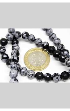 Kar Tanesi Obsidyen Taşı 8Mm/5 Adet Kar Tanesi Obsidyen Taşı 8Mm/5 Adet