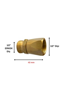Döner Nipel Düz 1/2" Döner Nipel Düz 1/2"