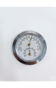 Analog Gümüş Yuvarlak Isı Nem Ölçer Bimetal Termometre -25+55c / %20-100 Nem Çap:50mm Analog Gümüş Yuvarlak Isı Nem Ölçer Bimetal Termometre -25+55c / %20-100 Nem Çap:50mm
