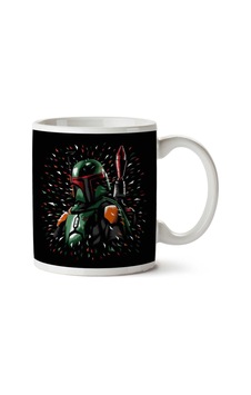 Star Wars Boba Fett Colour Flecks İki Tarafı Baskılı Kupa Bardak Çok Renkli
