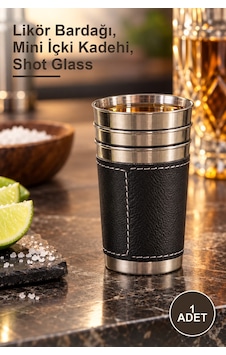 1 Adet Derili Kılıflı Shot Bardak Likör Bardağı, Mini İçki Kadehi, Shot Glass 1 Adet Derili Kılıflı Shot Bardak Likör Bardağı, Mini İçki Kadehi, Shot Glass