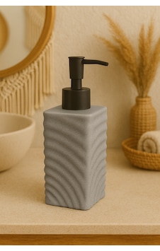 Tezgah Üstü Dalga Tasarım Mutfak Banyo Sıvı Sabunluk 300 Ml Gri Tezgah Üstü Dalga Tasarım Mutfak Banyo Sıvı Sabunluk 300 Ml Gri