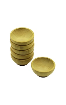6 Adet Mini Ahşap Bambu Lokumluk - Çerezlik Kase Derinlik: 1.5cm - Çap: 6.2cm Çok Renkli 6 Adet Mini Ahşap Bambu Lokumluk - Çerezlik Kase Derinlik: 1.5cm - Çap: 6.2cm Çok Renkli