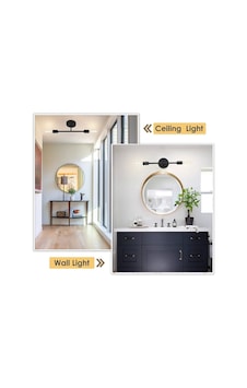 Riolight Modern Siyah 2xe27 Duylu Ayna Üstü Metal Duvar Aplik Not Siyah Riolight Modern Siyah 2xe27 Duylu Ayna Üstü Metal Duvar Aplik Not Siyah