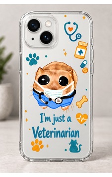 Sad Hamster Veteriner Baskılı Şeffaf Telefon Kılıfı Sad Hamster Veteriner Baskılı Şeffaf Telefon Kılıfı