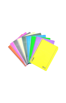 Myline A4 Plastik Kapak 80 Yaprak Çizgili Spiralli Defter 5 ' Li Set Çok Renkli