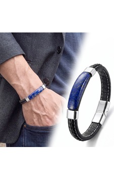 Moncuk Design Lapis Royal Doğal Taşlı Deri Çelik Erkek Bileklik 33512b1d16 Çok Renkli Moncuk Design Lapis Royal Doğal Taşlı Deri Çelik Erkek Bileklik 33512b1d16 Çok Renkli