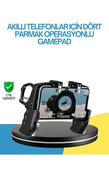 Dört Parmak Destekli Mobil Gamepad Tetikli Oyun Kontrolcüsü Arka Kapak Dört Parmak Destekli Mobil Gamepad Tetikli Oyun Kontrolcüsü Arka Kapak