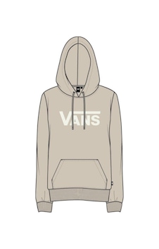 Vans Wm Drop V Logo Hoodıe-b Kadın Bej Sweatshirt - Vn0a5hnp Bej Vans Wm Drop V Logo Hoodıe-b Kadın Bej Sweatshirt - Vn0a5hnp Bej