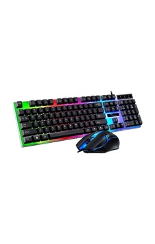 Qpart Gm-14 2in1 Rgb Işıklı Oyuncu Klavye Mouse Seti Mause Işıklı Klavye Mause Set 2in1 Siyah - 594880722 Diğer