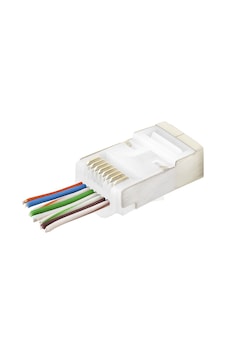 Cat6e Ez Rj45 Metal Konnektör 100 Adet Plastik Kutu - Beyaz Nd2422 Şeffaf Cat6e Ez Rj45 Metal Konnektör 100 Adet Plastik Kutu - Beyaz Nd2422 Şeffaf
