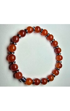 Carnelian Akik Bileklik 8 Mm Açık Kırmızı